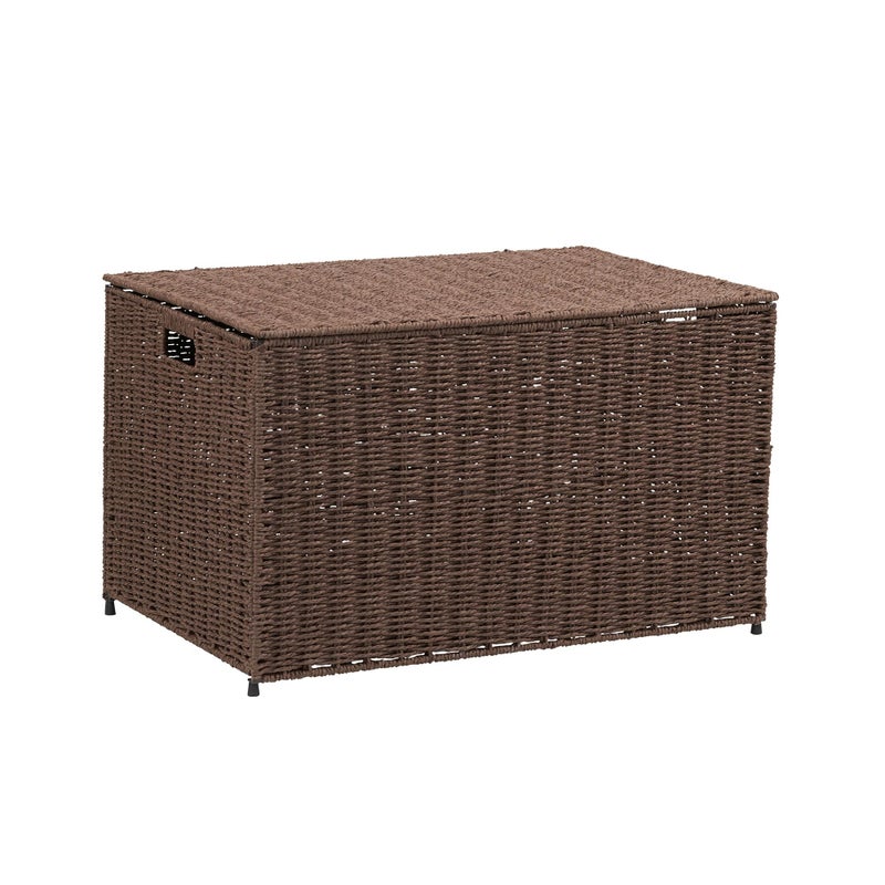 Household Essentials Large Woven Sturge Chest | Paper Rope | Coffee - Image 1